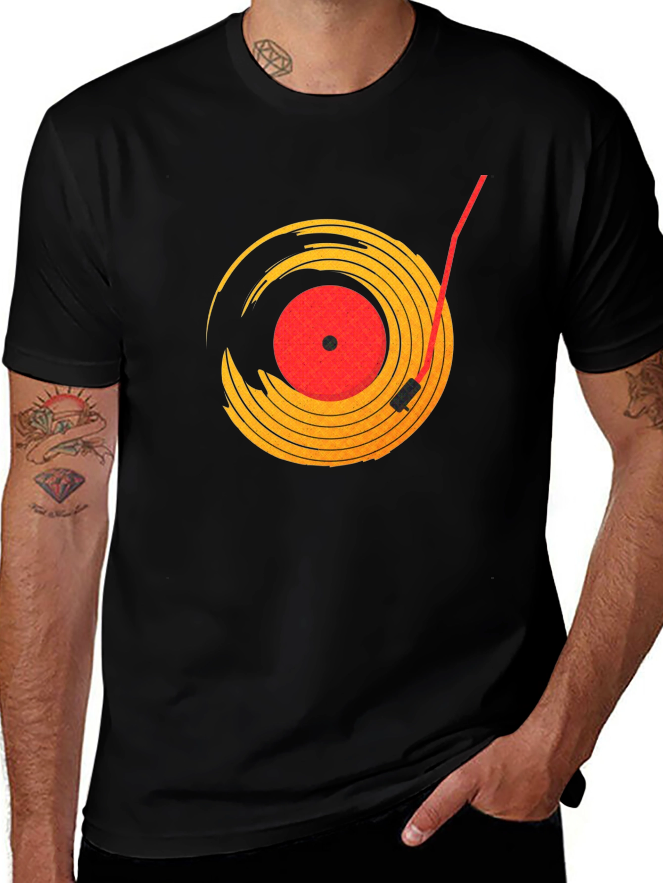 Retro Vinyl Record Graphic Tee