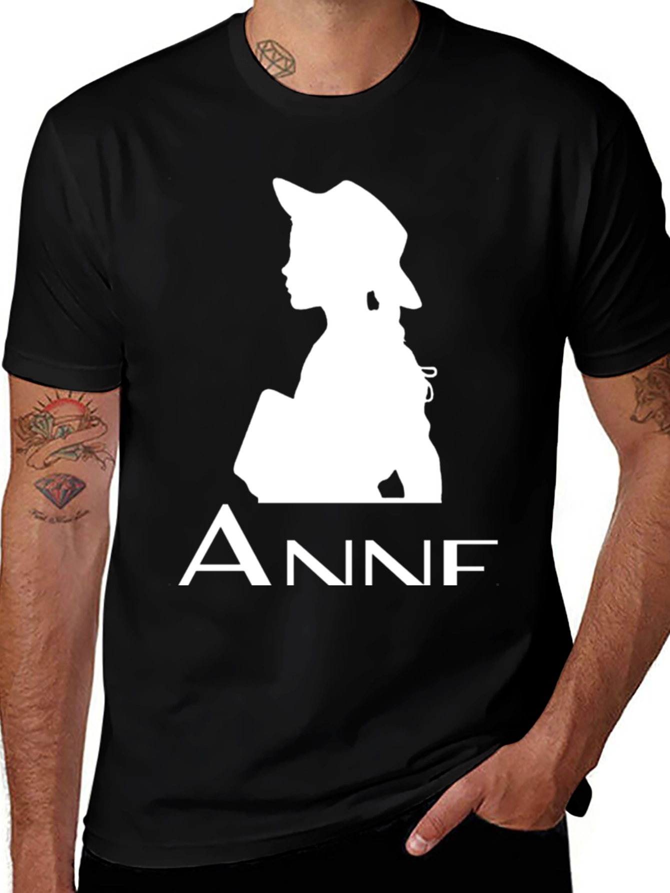 Variant 27 of Anne Silhouette Black T-Shirt