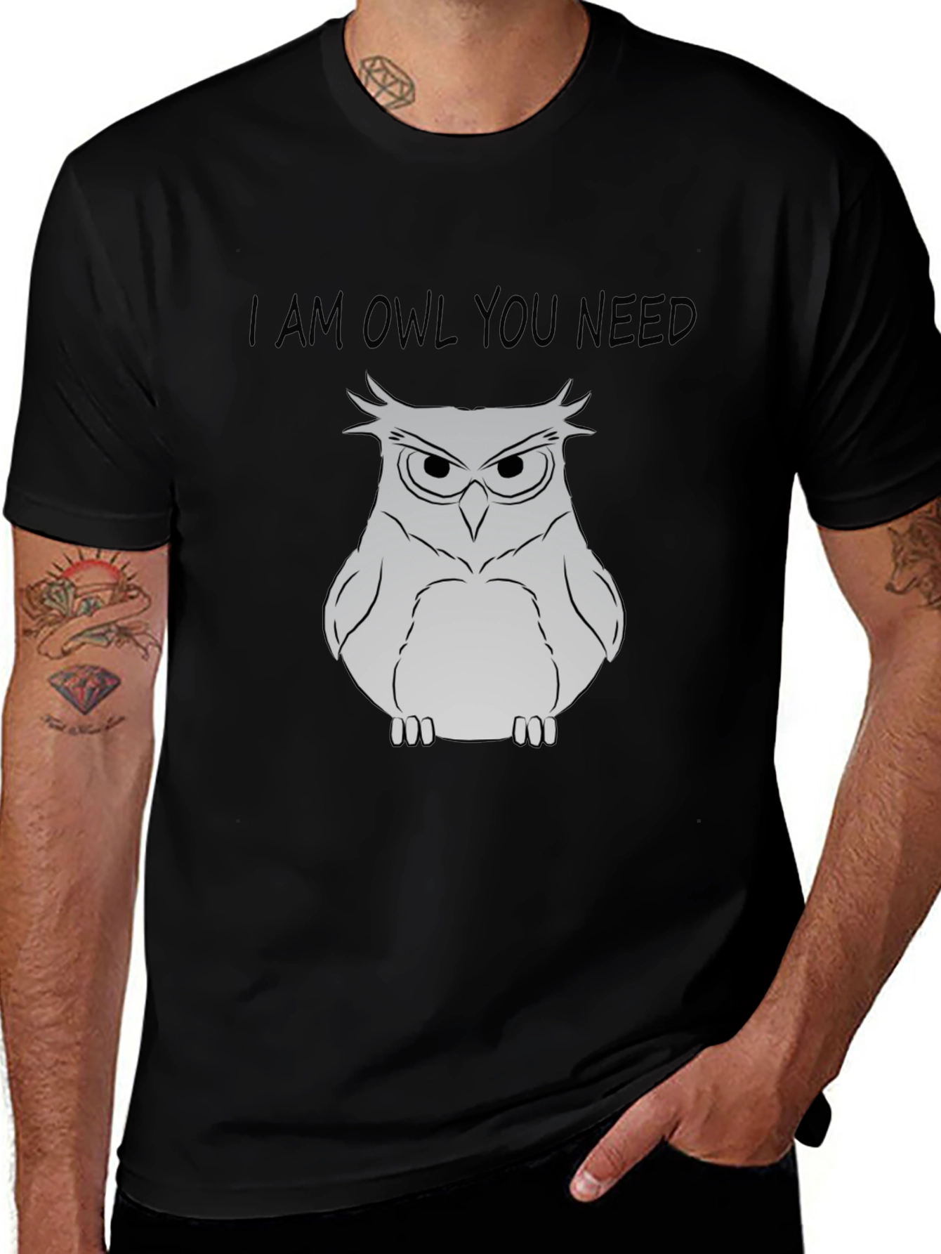 Variant 21 of I Am Owl You Need T-Shirt - Funny Owl Graphic Tee