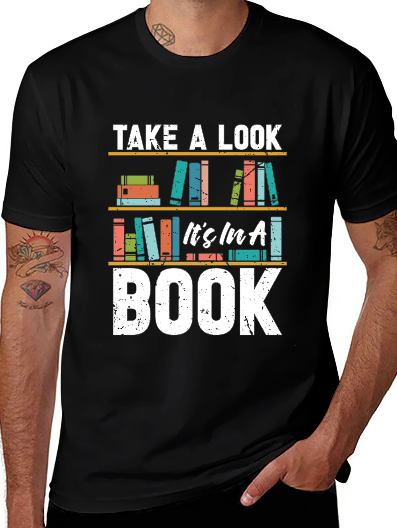 Variant 16 of Take a Look It's in a Book T-Shirt
