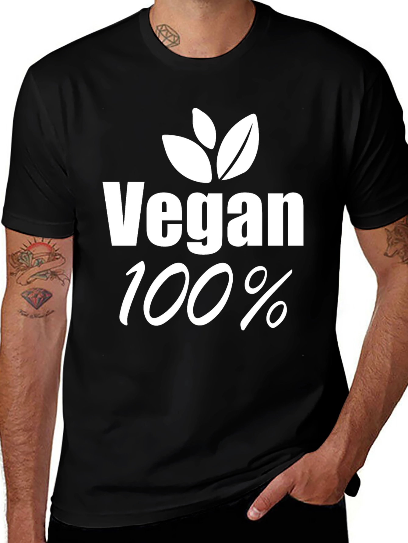Variant 19 of Vegan 100% T-Shirt - Black