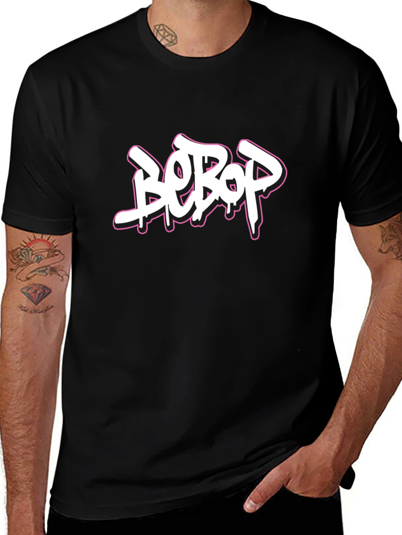 Variant 24 of Bebop Graffiti Style Graphic Tee - Classic Black