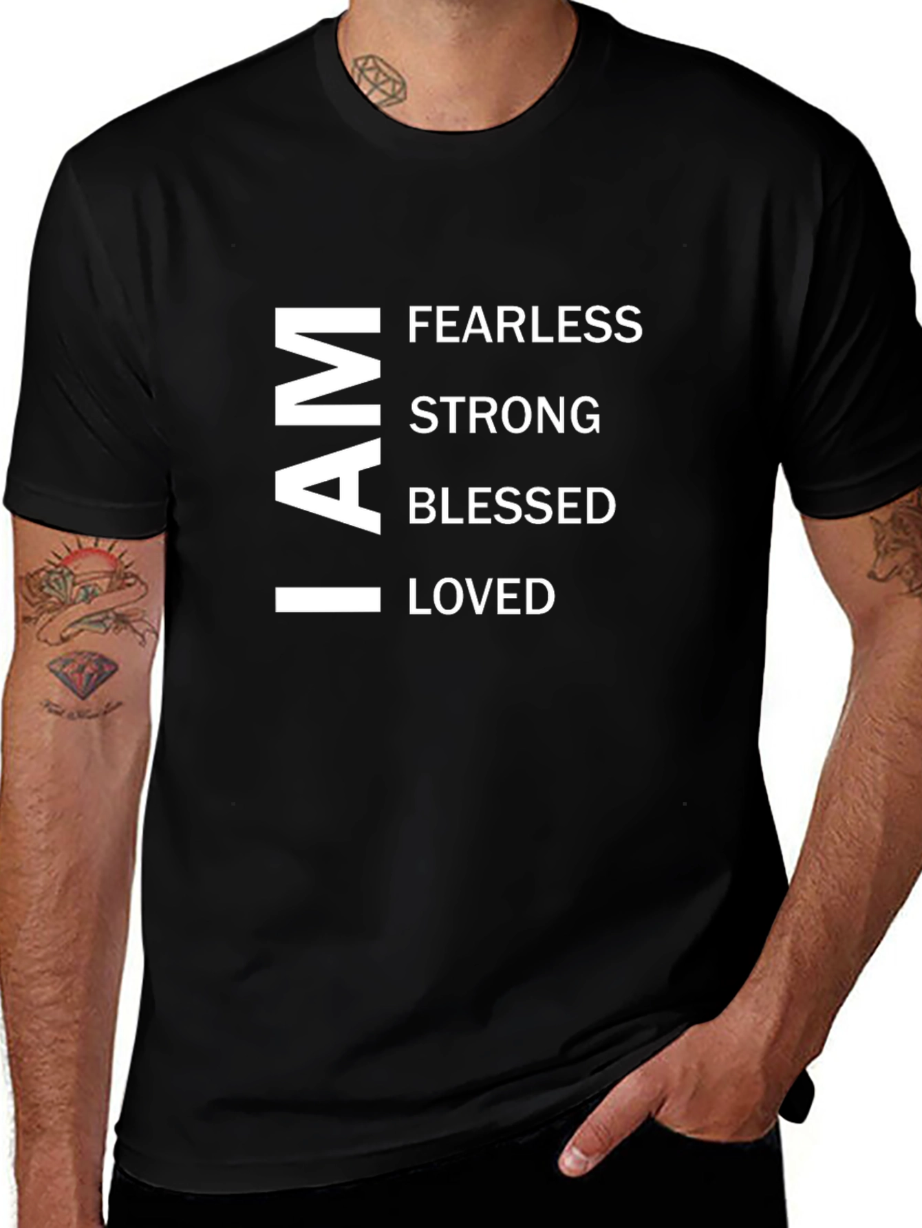 Variant 9 of I AM Fearless Strong Blessed Loved Graphic Tee