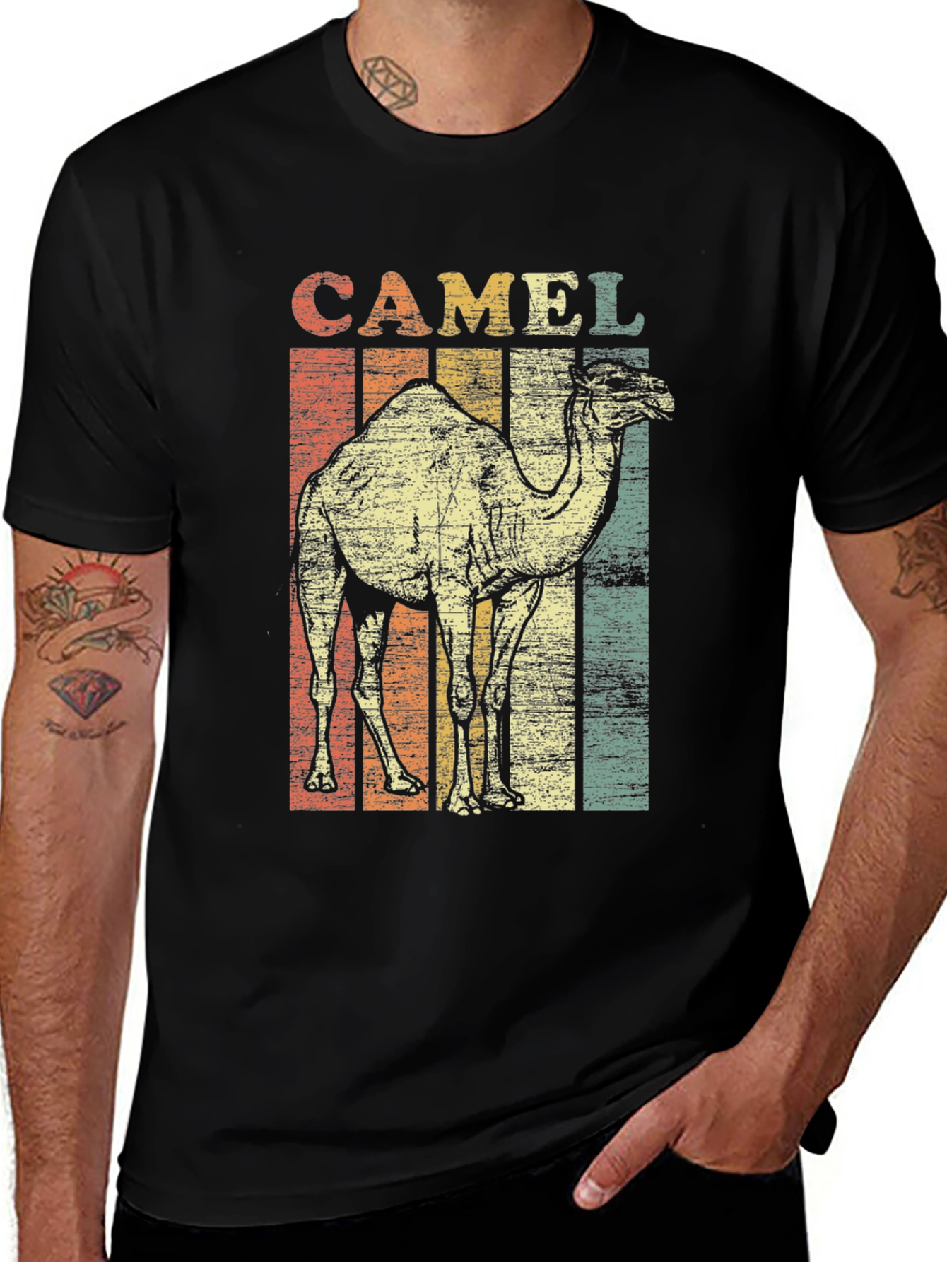 Variant 3 of Vintage Camel T-Shirt - Desert Animal Retro Style