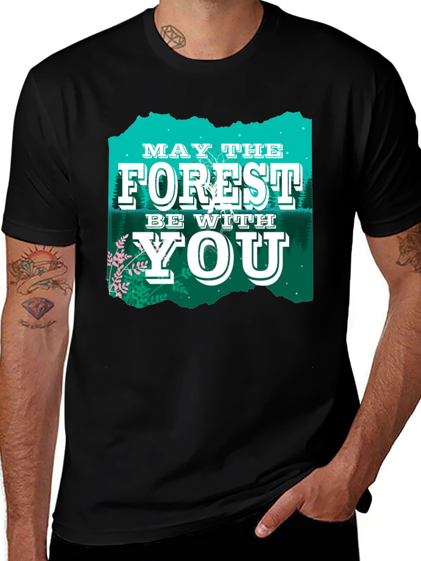 Variant 10 of Forest Be With You Graphic T-Shirt - Nature Tee
