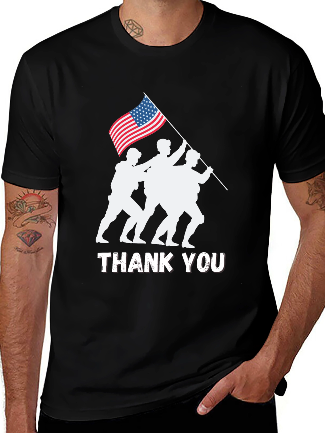 Thank You Veterans T-Shirt - Patriotic American Flag Tee