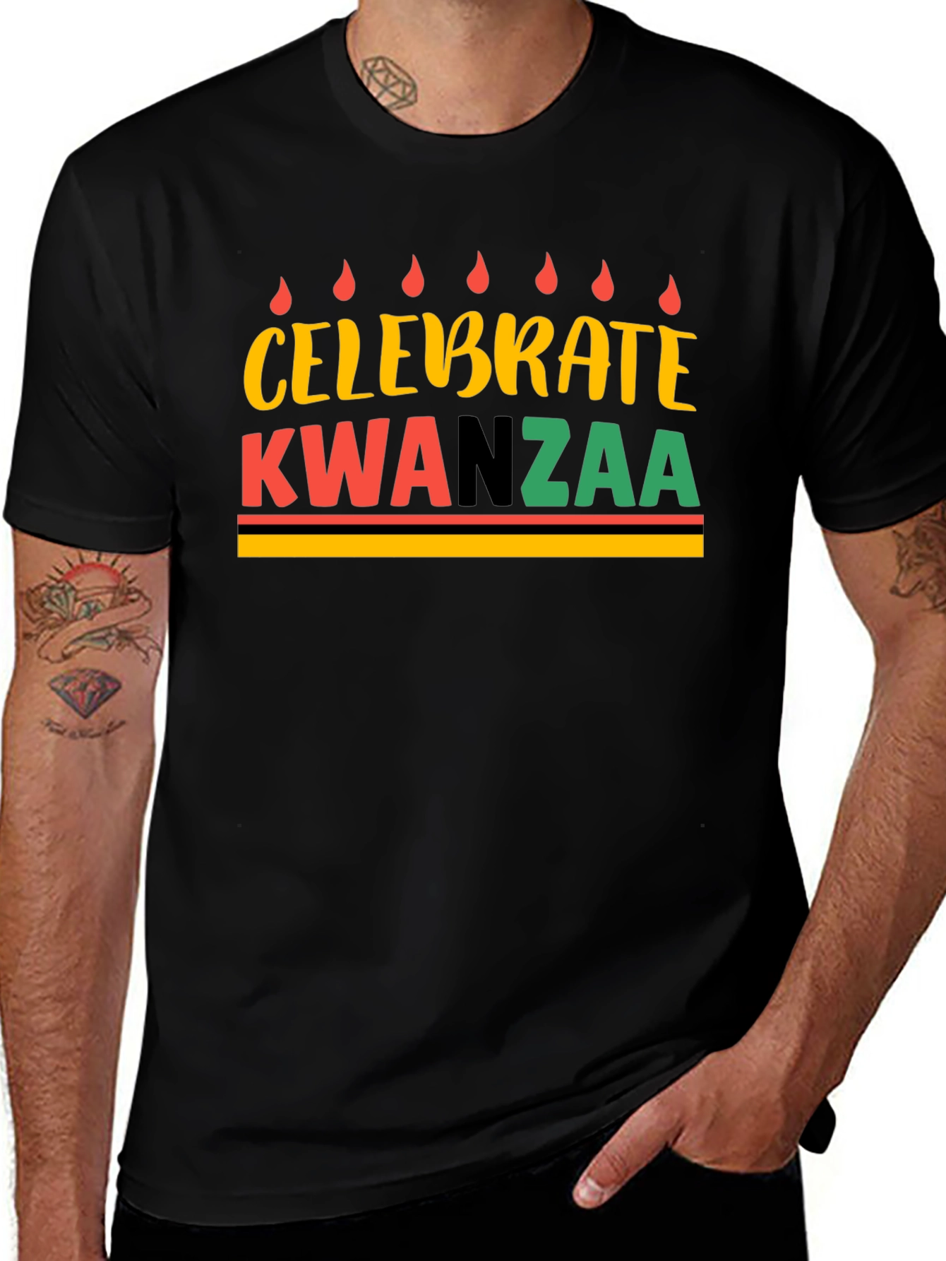 Celebrate Kwanzaa Black T-Shirt