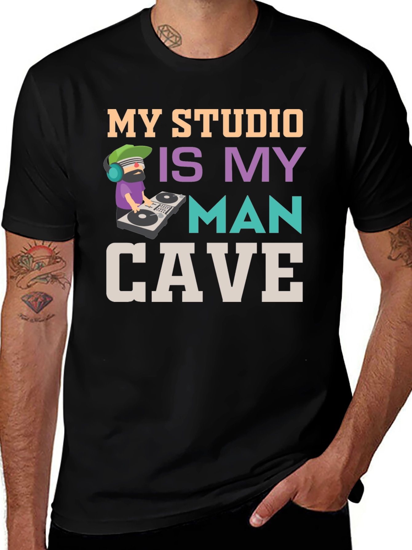 Variant 6 of DJ Studio Man Cave Graphic Tee