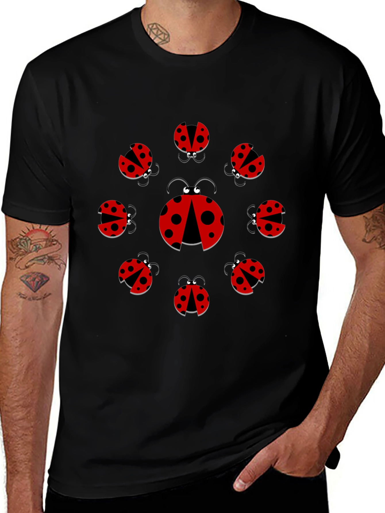 Variant 26 of Ladybug Graphic Tee - Cute Insect Design