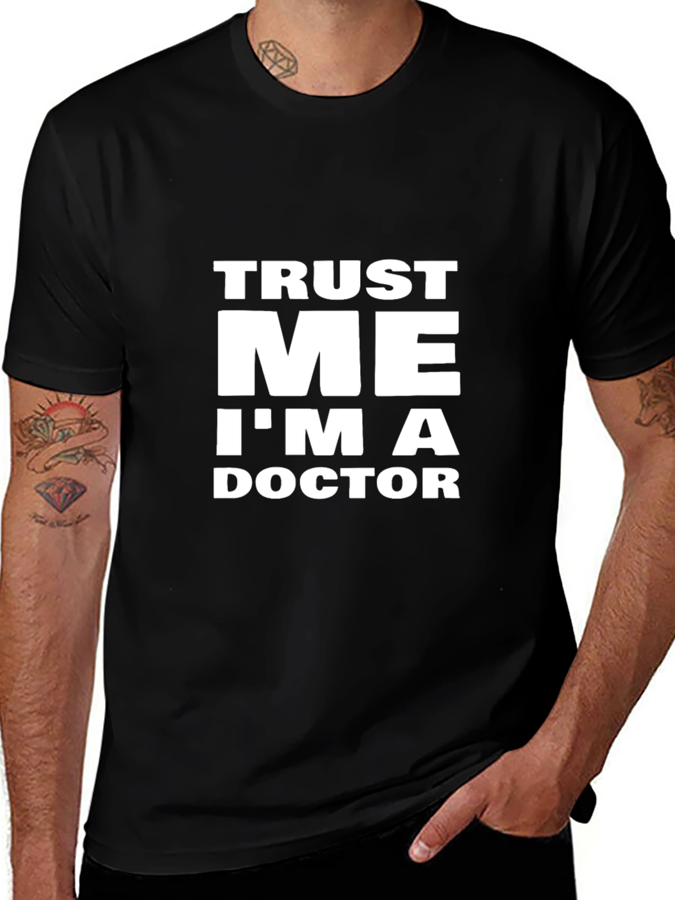 Variant 12 of Trust Me I'm A Doctor Black T-Shirt