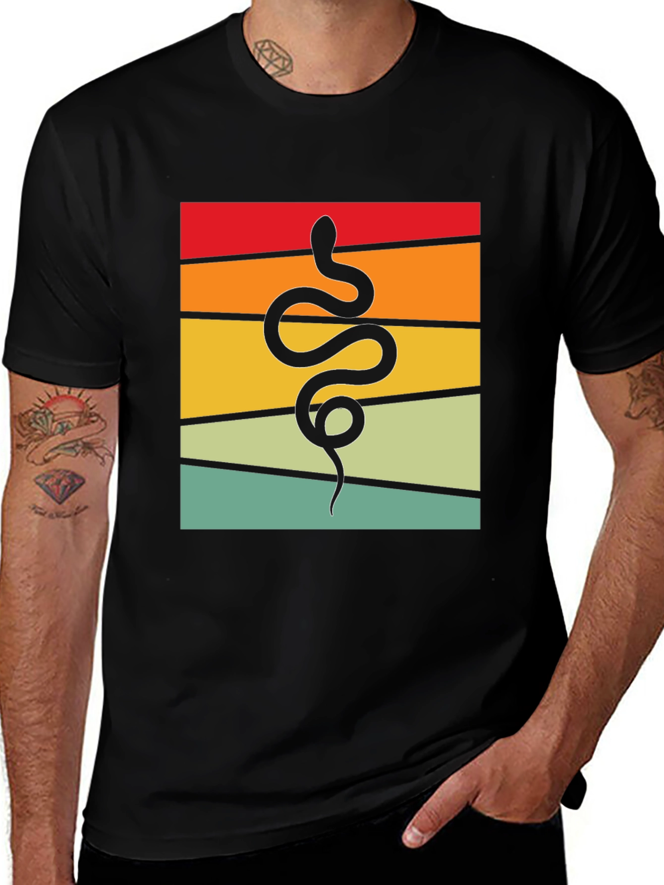 Variant 24 of Retro Snake T-Shirt - Cool Graphic Tee