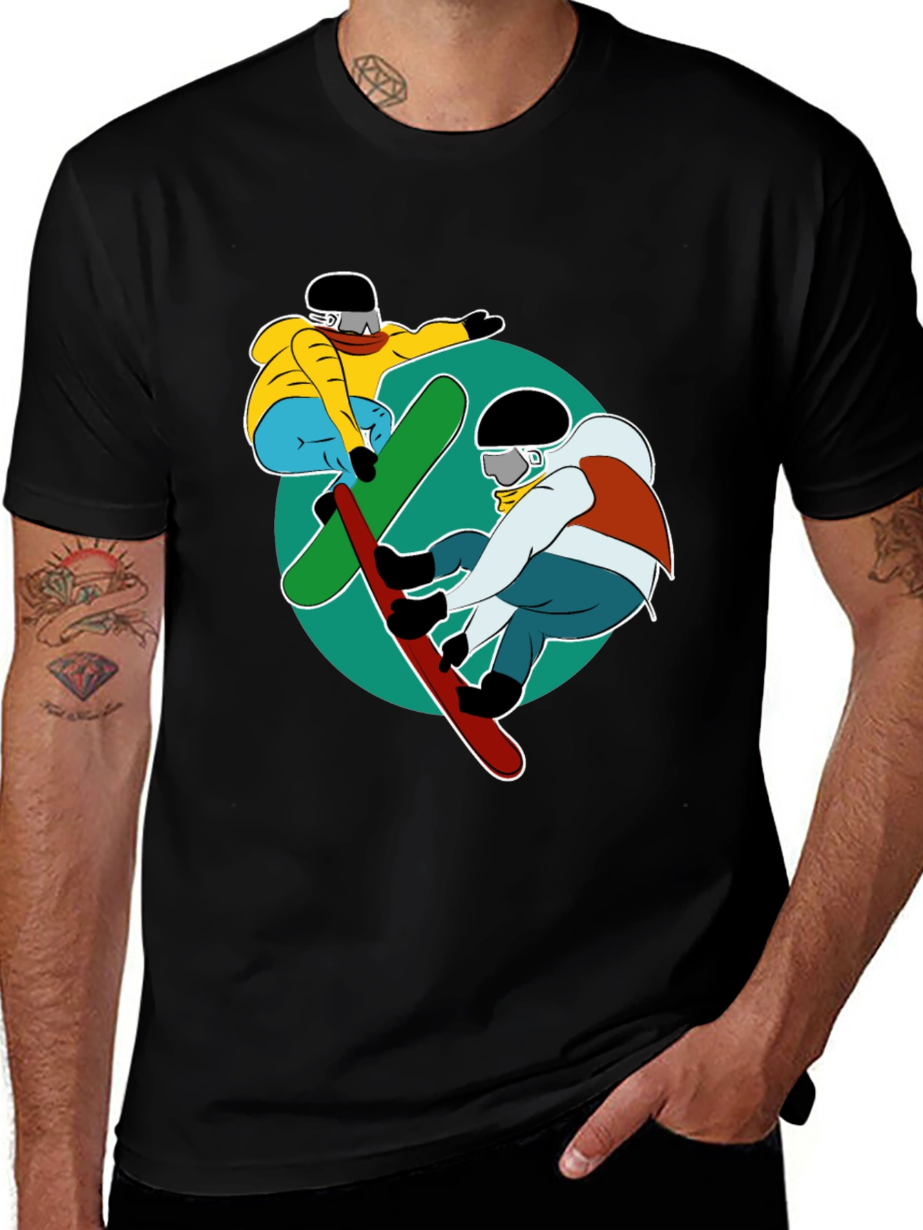 Variant 5 of Snowboard T-Shirt: Cool Winter Sports Graphic Tee