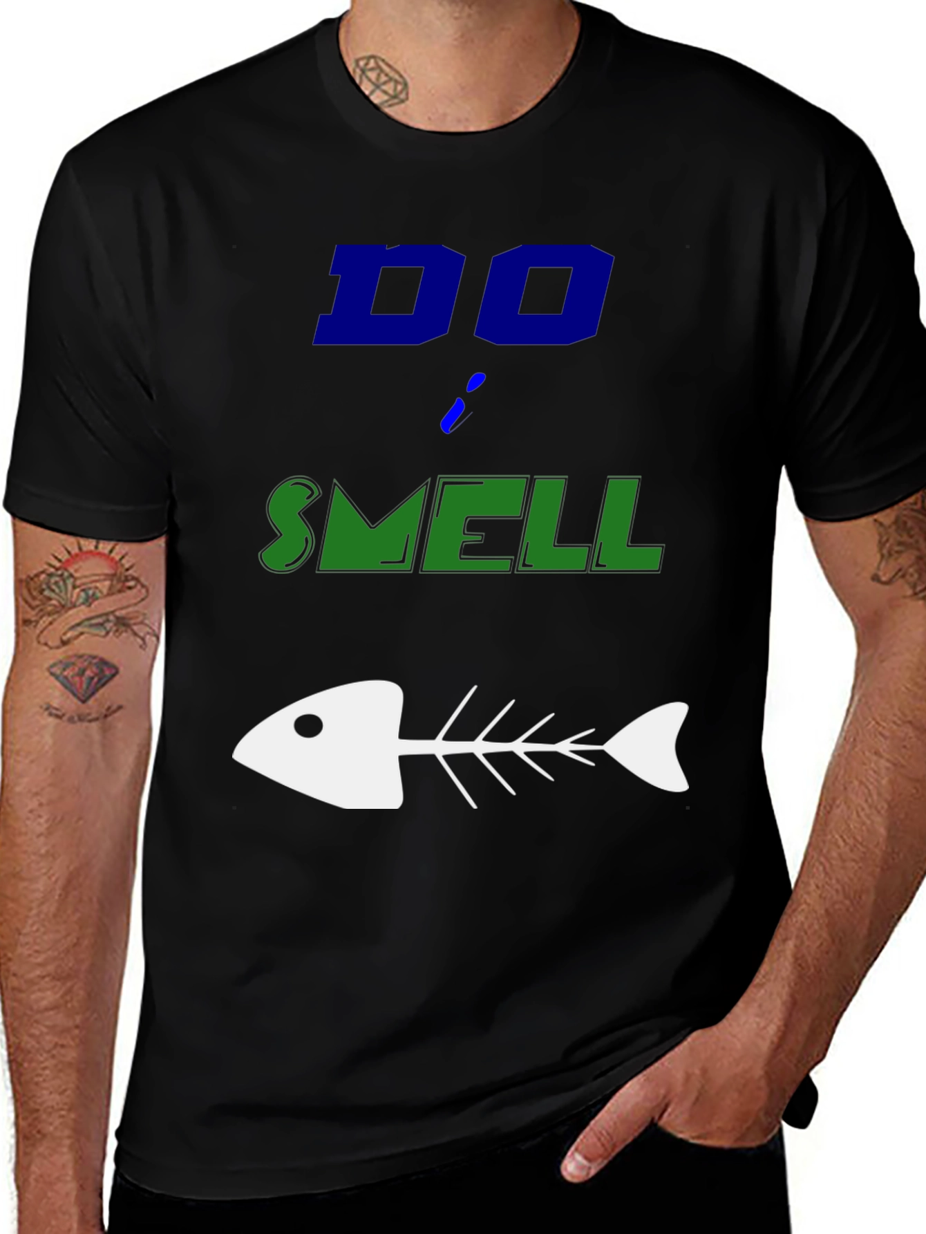 Variant 2 of Do Smell Fishy T-Shirt - Humorous Graphic Tee