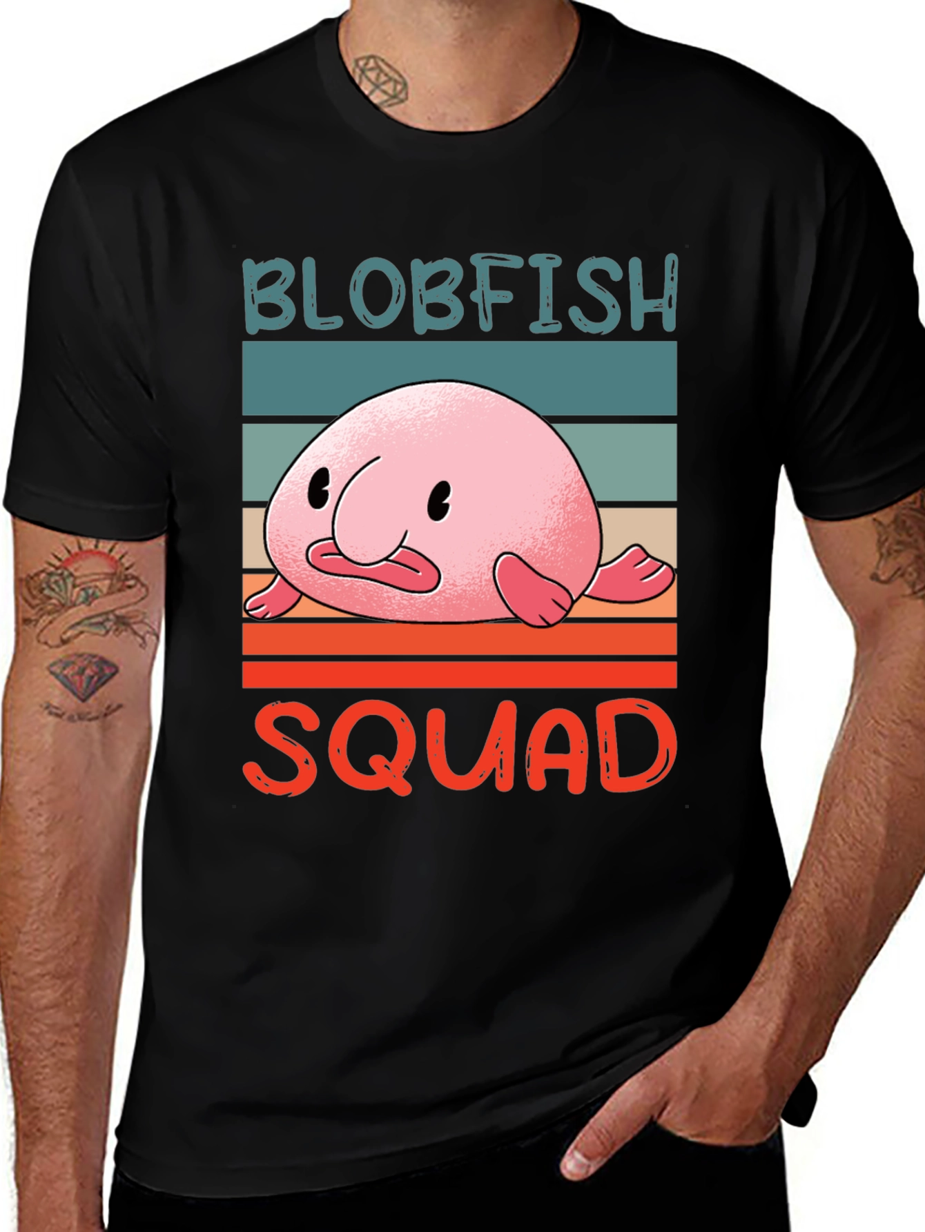 Variant 21 of Blobfish Squad Graphic Tee - Unique & Fun!