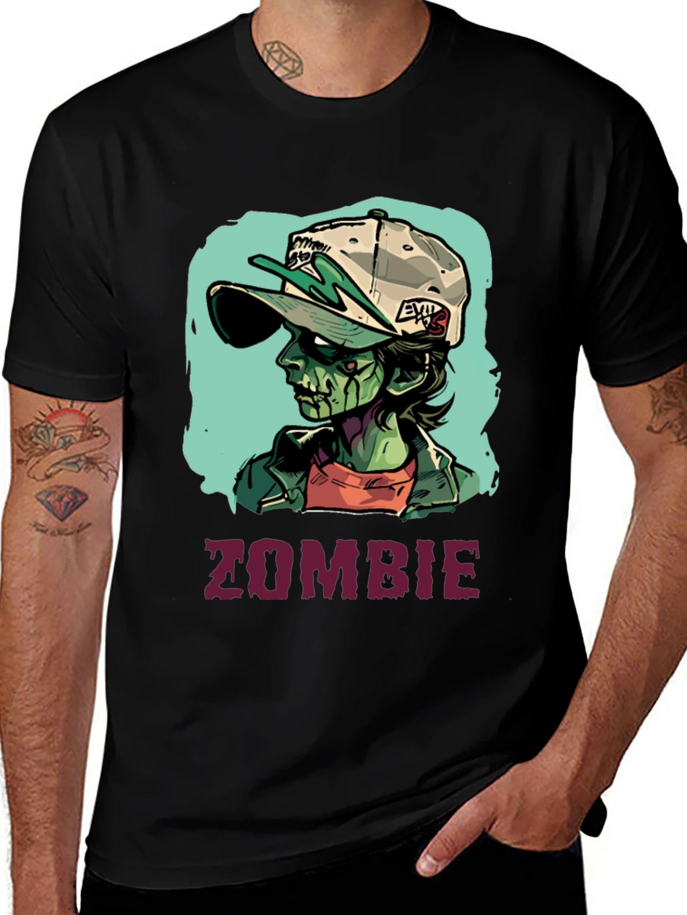 Variant 4 of Zombie Graphic T-Shirt: Cool Horror Style