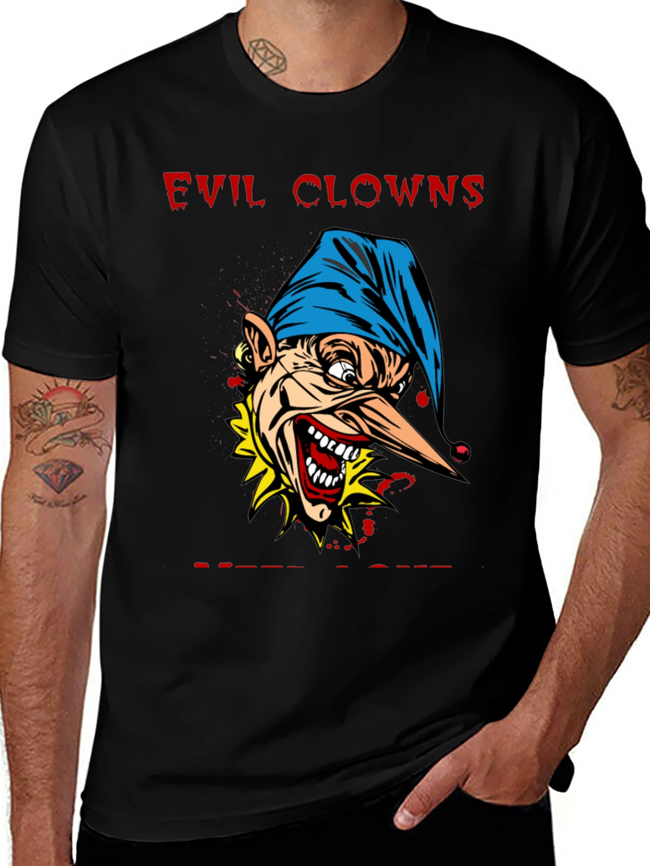 Evil Clowns T-Shirt - Graphic Tee for Horror Fans