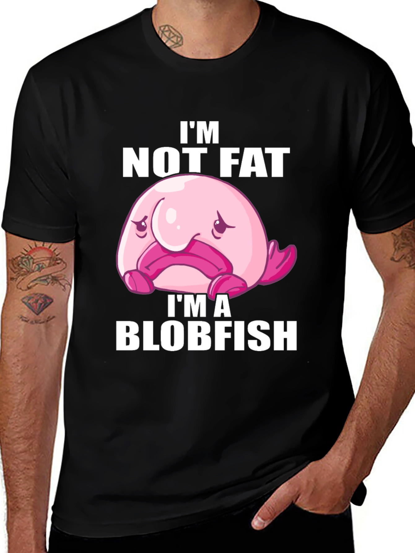 Variant 19 of I'm Not Fat I'm A Blobfish T-Shirt