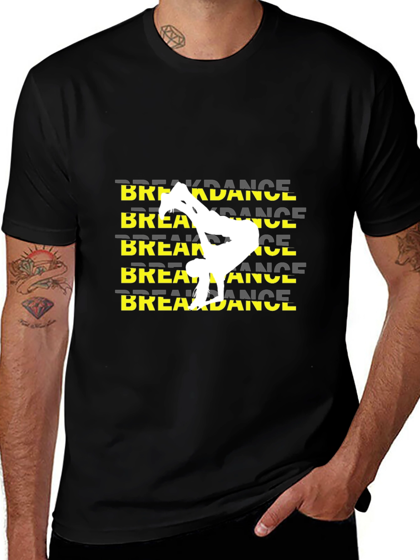 Variant 25 of Black Breakdance Graphic T-Shirt