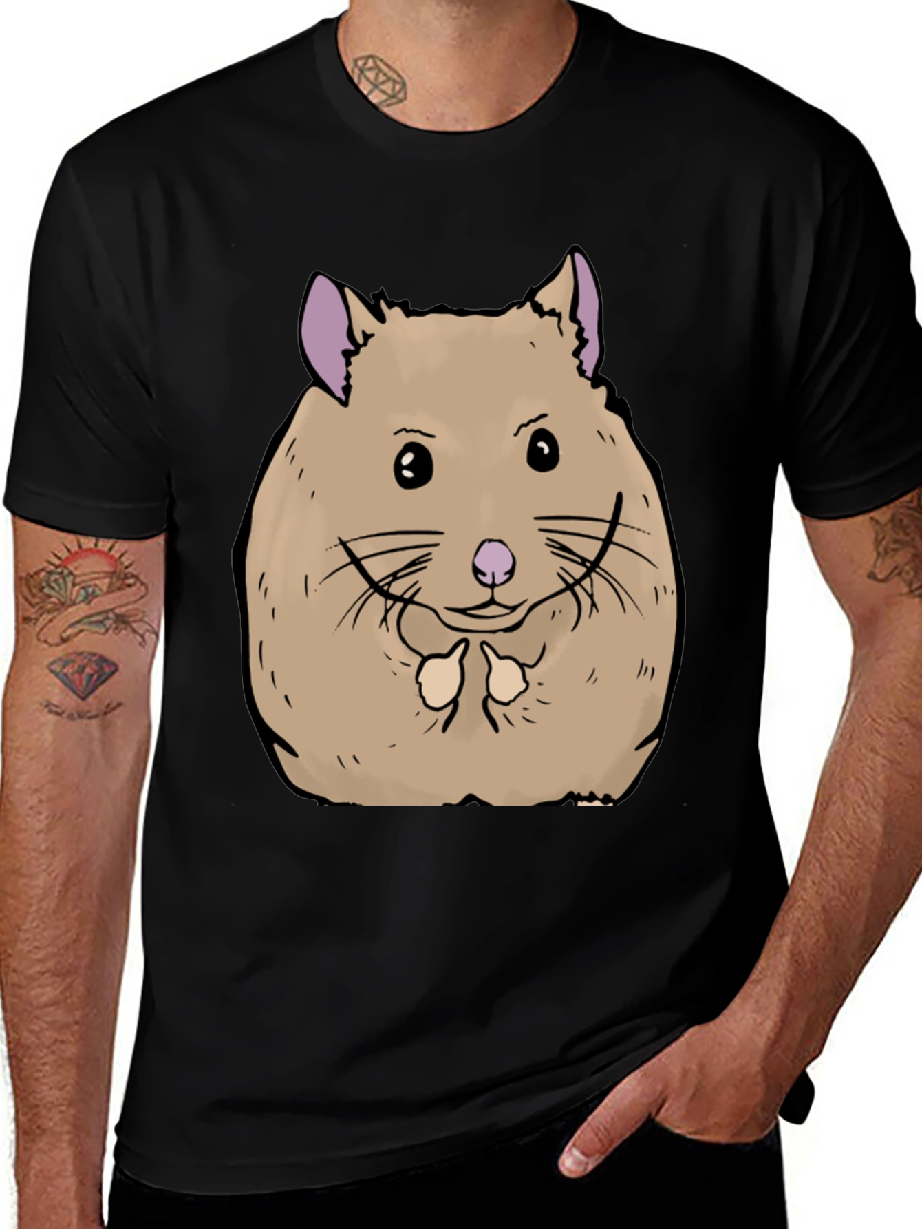 Variant 15 of Hamster Graphic Tee - Soft Cotton Comfort