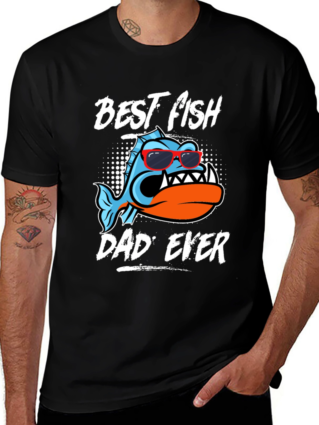 Variant 7 of Best Fish Dad Ever T-Shirt | Novelty Father's Day Tee