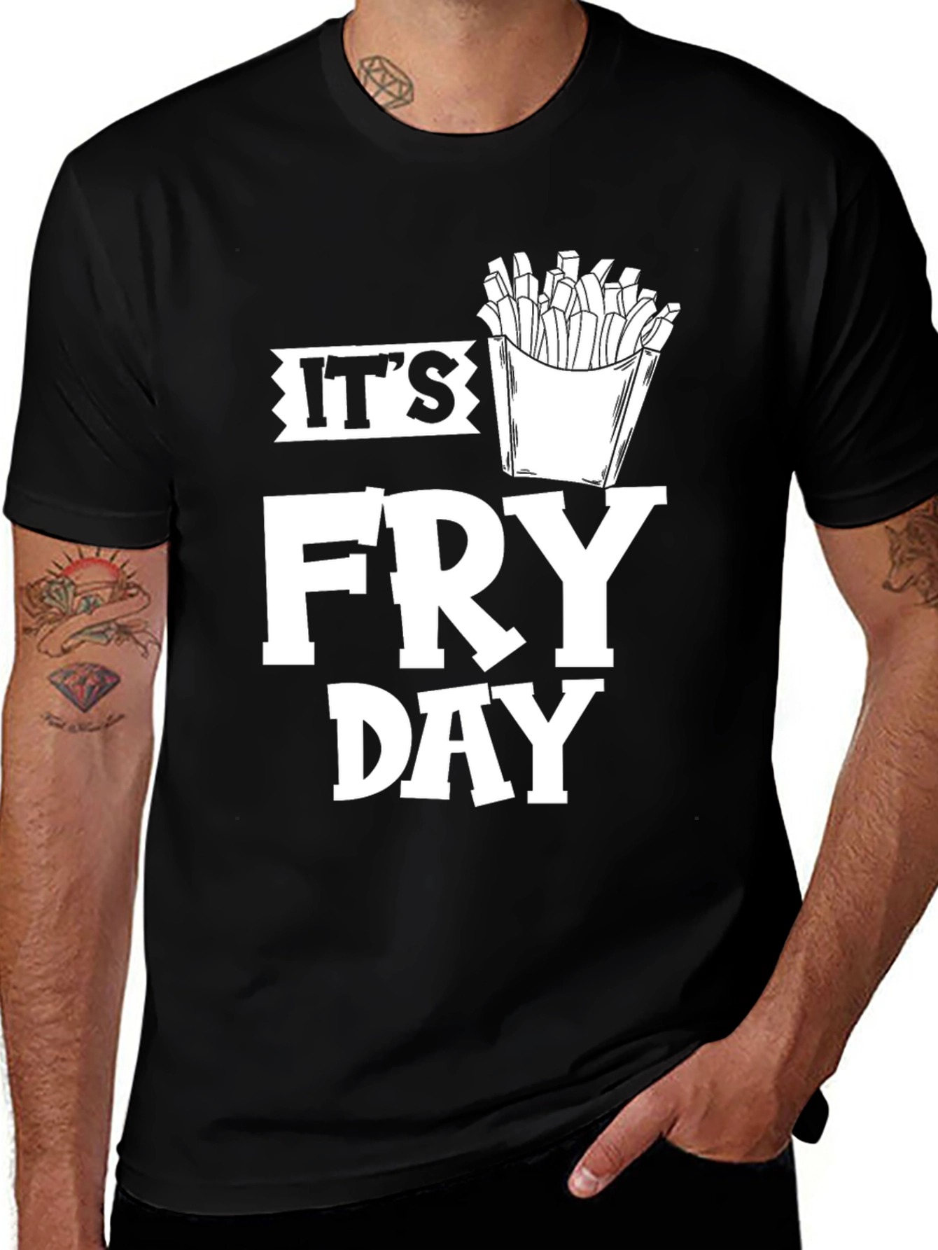 Variant 21 of It's Fry Day Graphic Tee - Casual Comfort