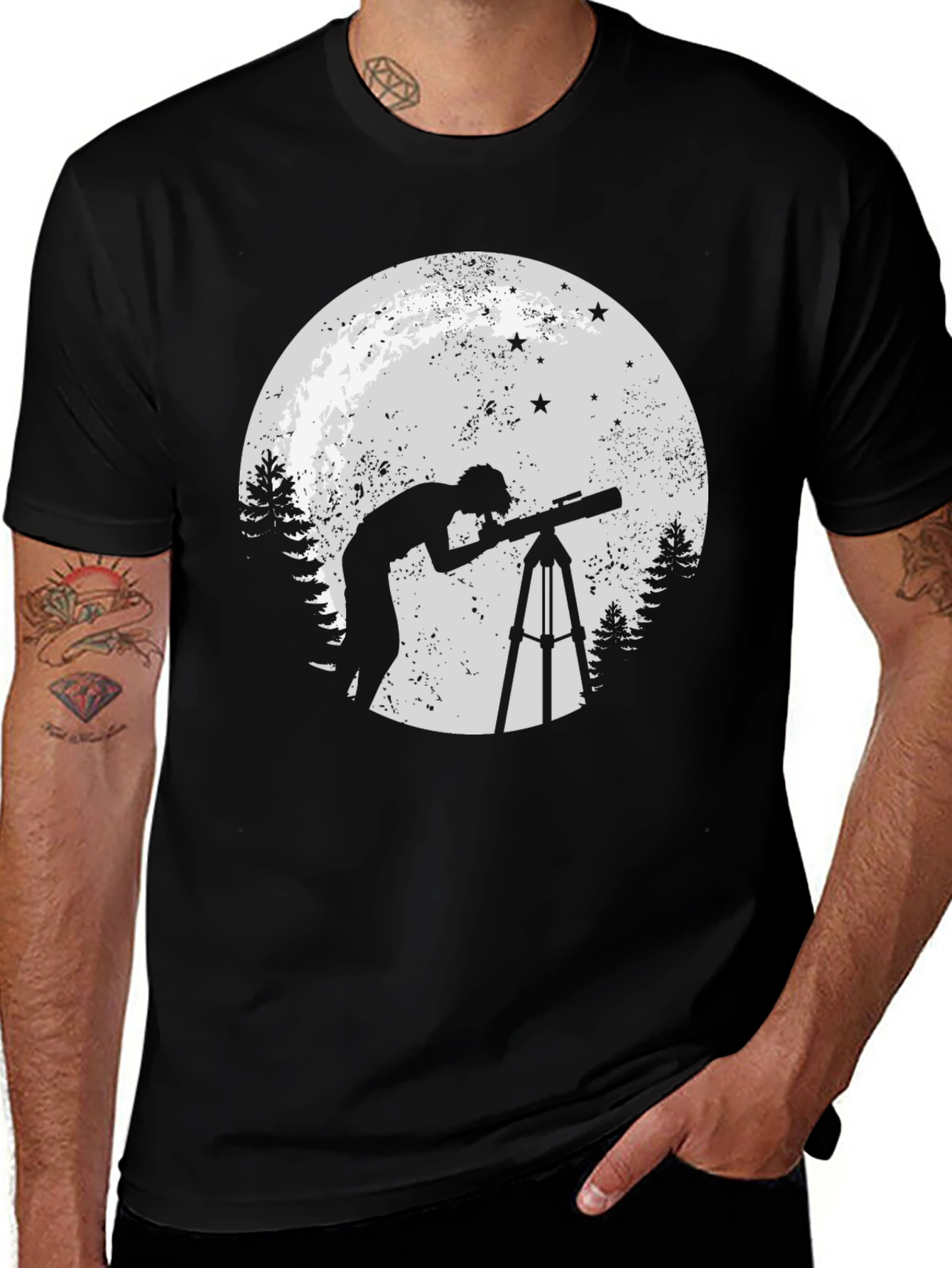 Astronomer Moon T-Shirt - Space Lover Tee