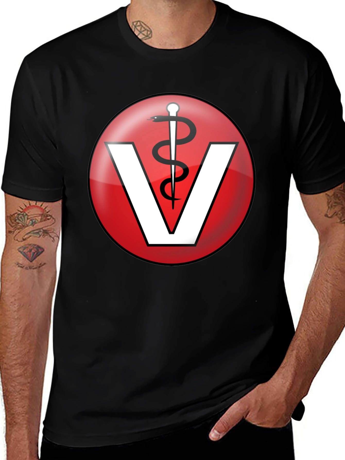 Variant 13 of Veterinary Medicine T-Shirt - Caduceus Vet Tee