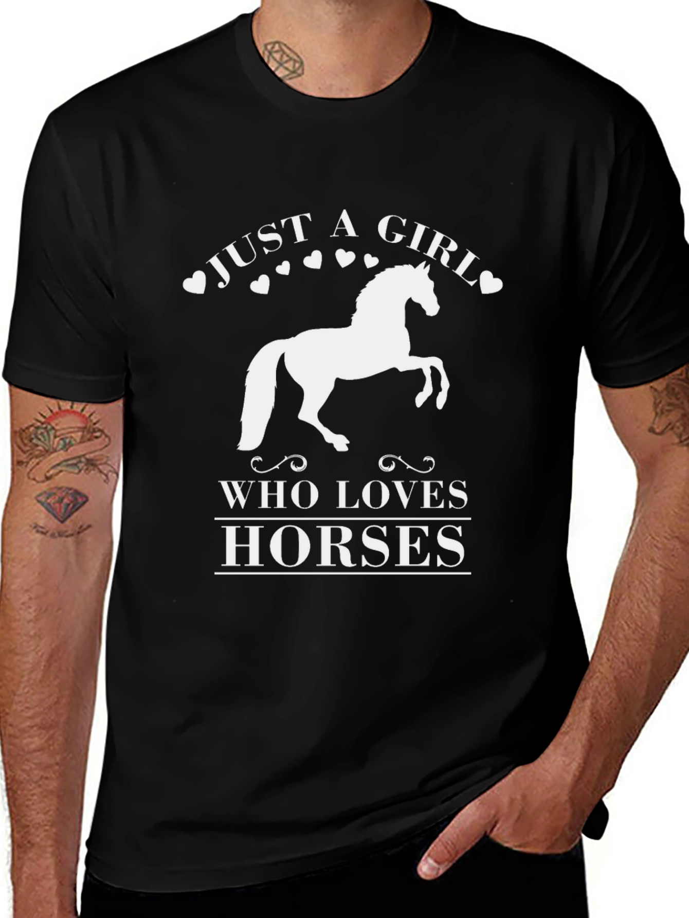 Variant 16 of Just a Girl Who Loves Horses Graphic Tee