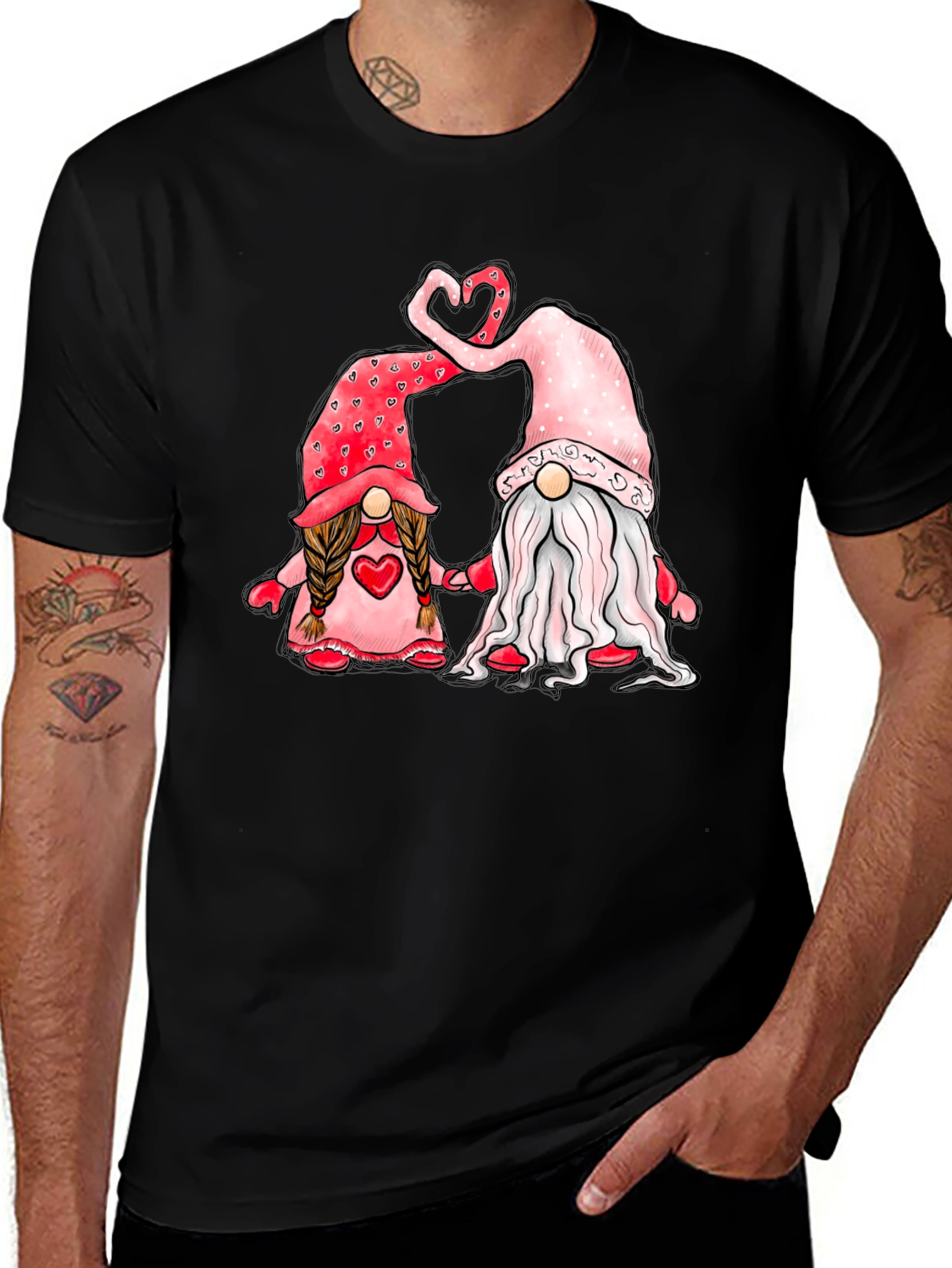 Valentine's Day Gnomes Heart T-Shirt