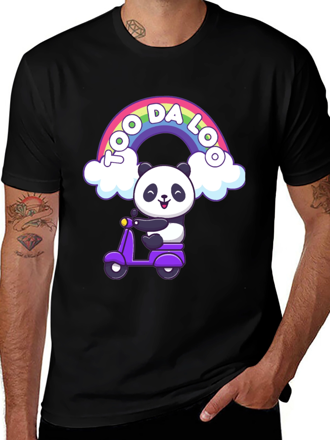 Variant 7 of Cute Panda Scooter T-Shirt