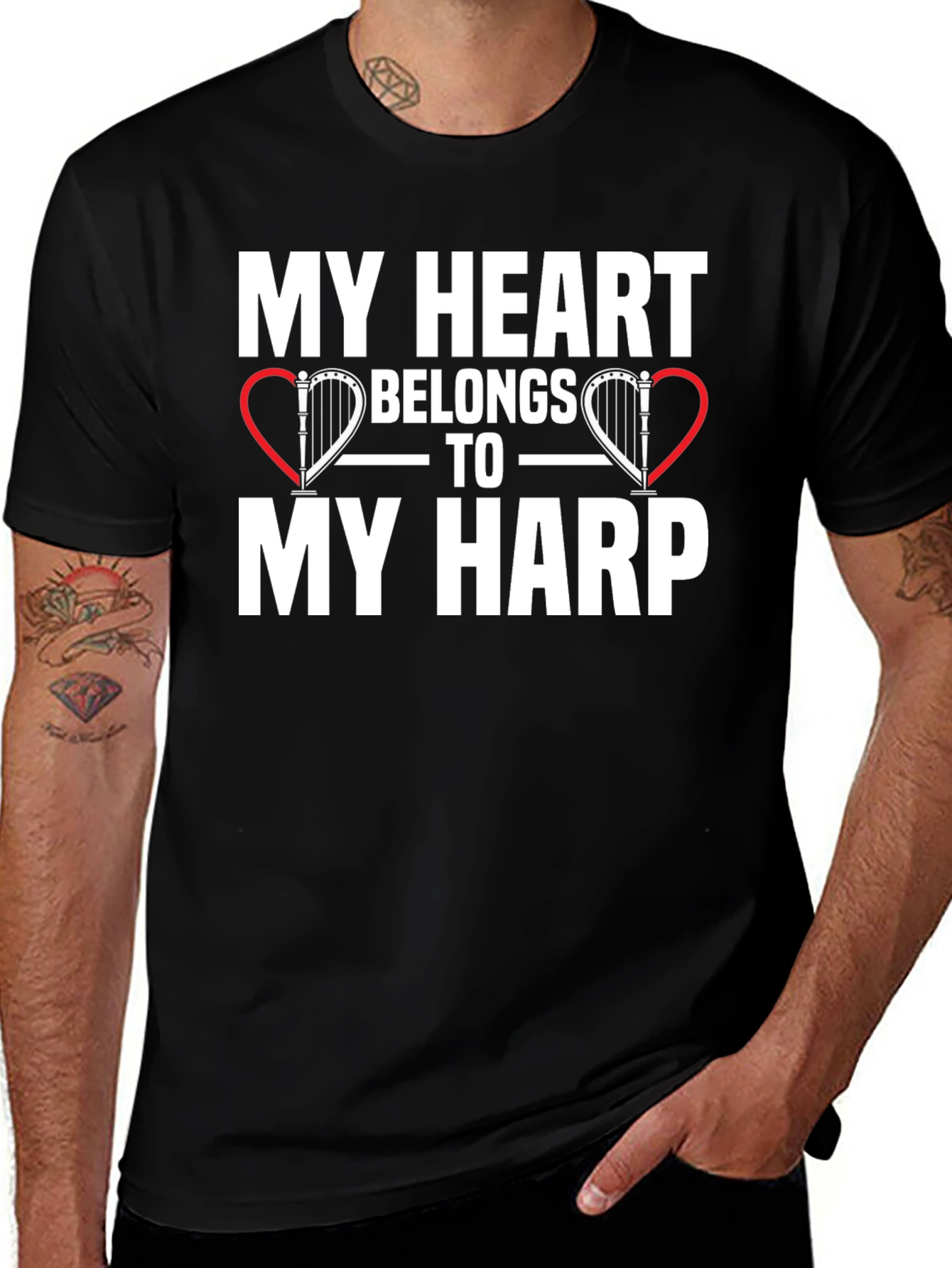 Variant 29 of My Heart Belongs To My Harp T-Shirt