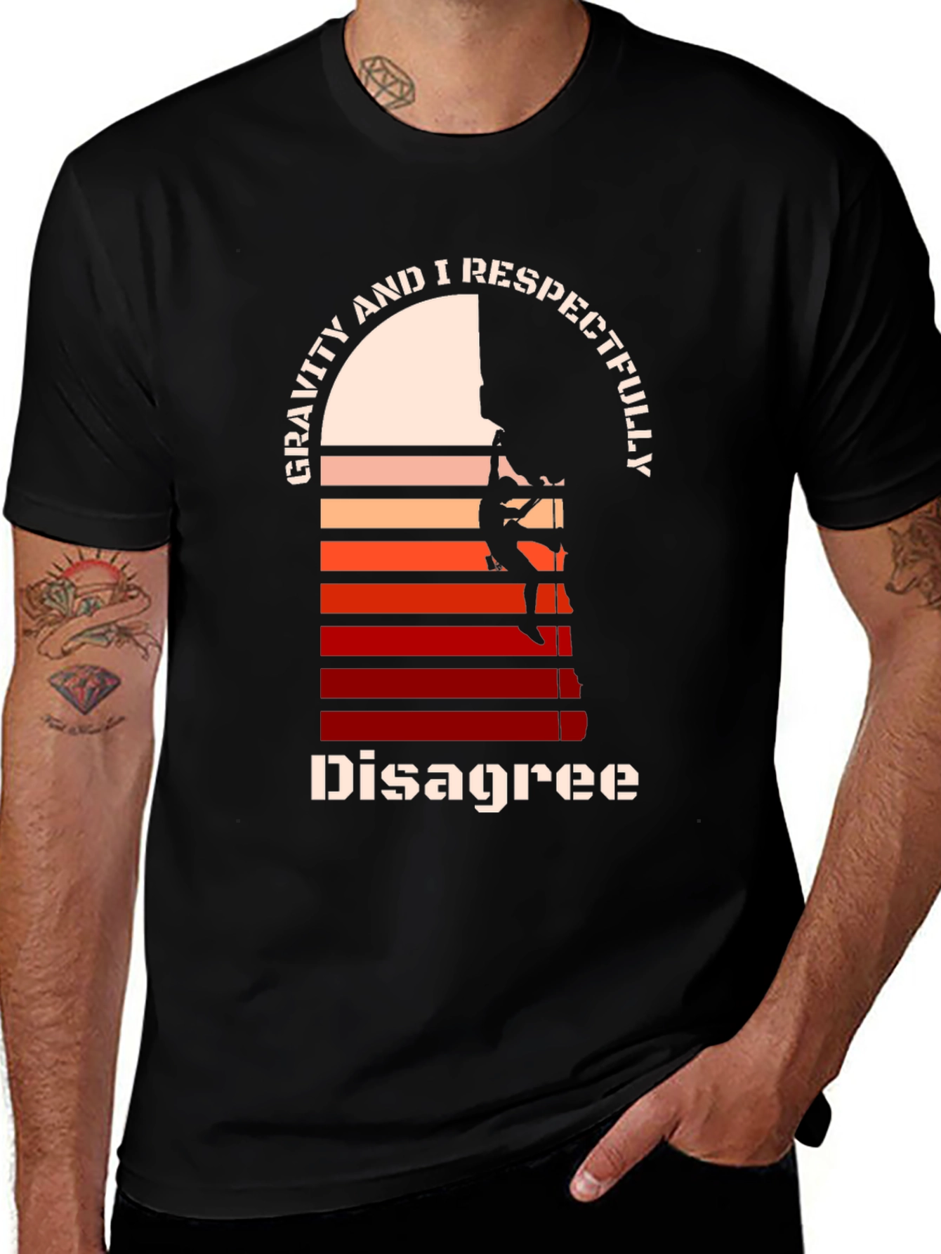 Variant 27 of Gravity Respectfully Disagree Climbing Graphic Tee