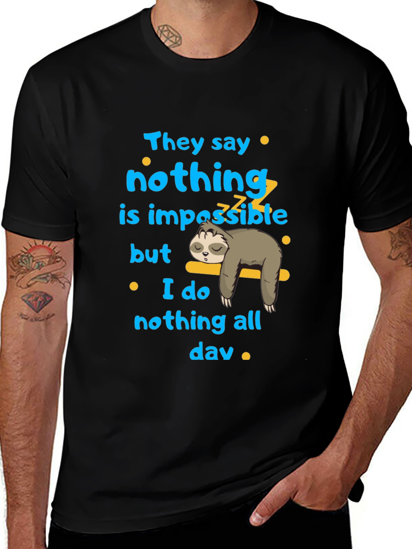 Variant 24 of Nothing is Impossible Sloth Graphic T-Shirt