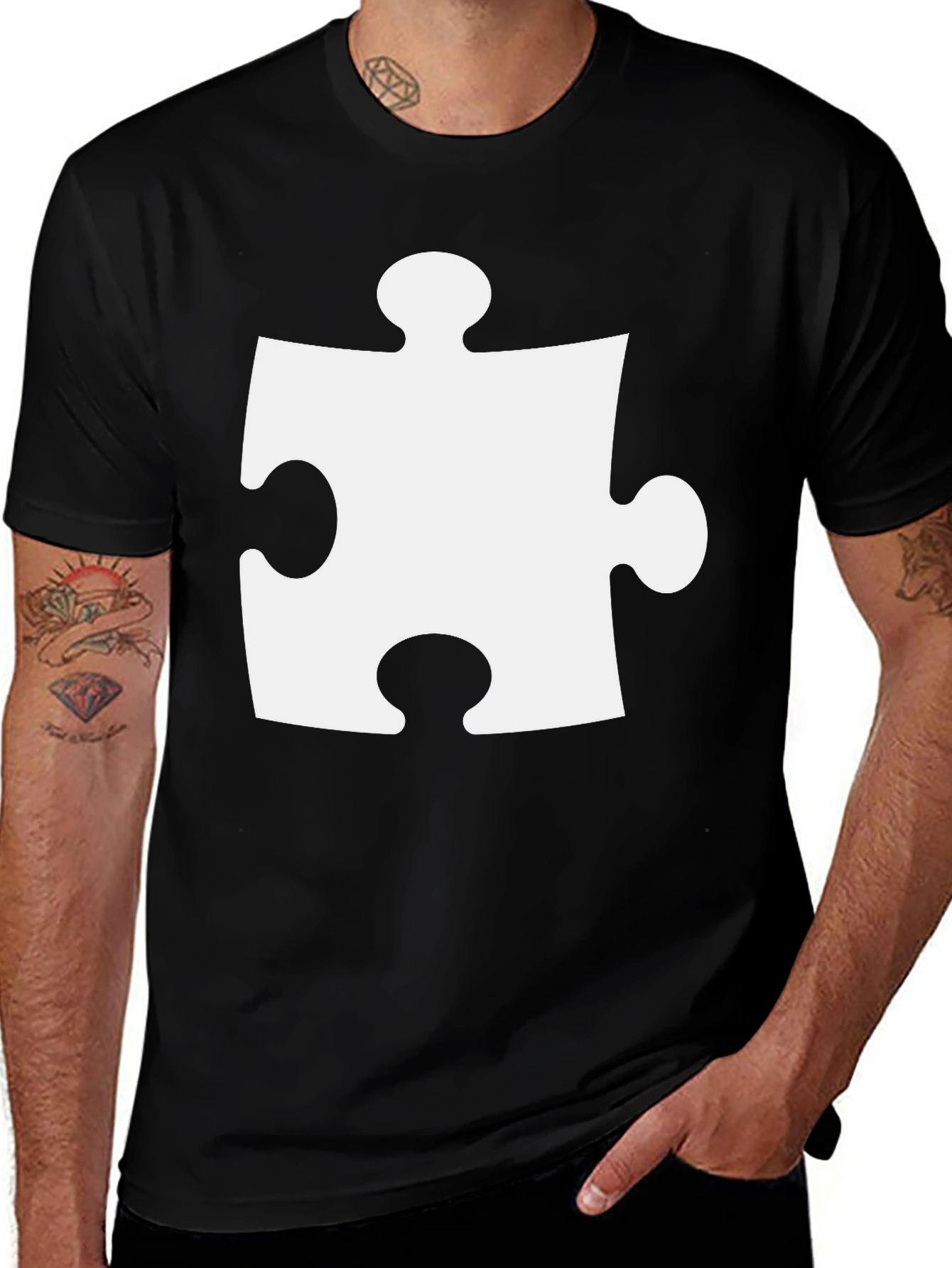 Variant 23 of Puzzle Piece Graphic T-Shirt - Autism Awareness