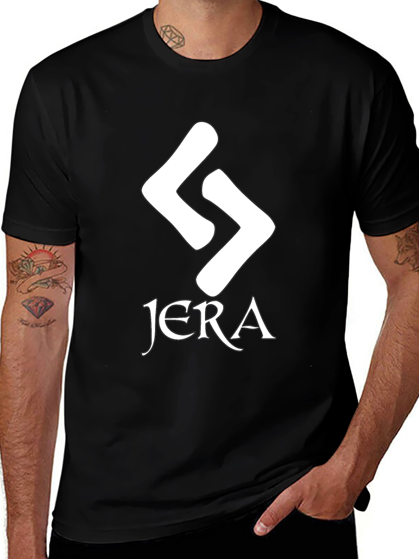 Jera Rune Graphic T-Shirt - Black Cotton Tee