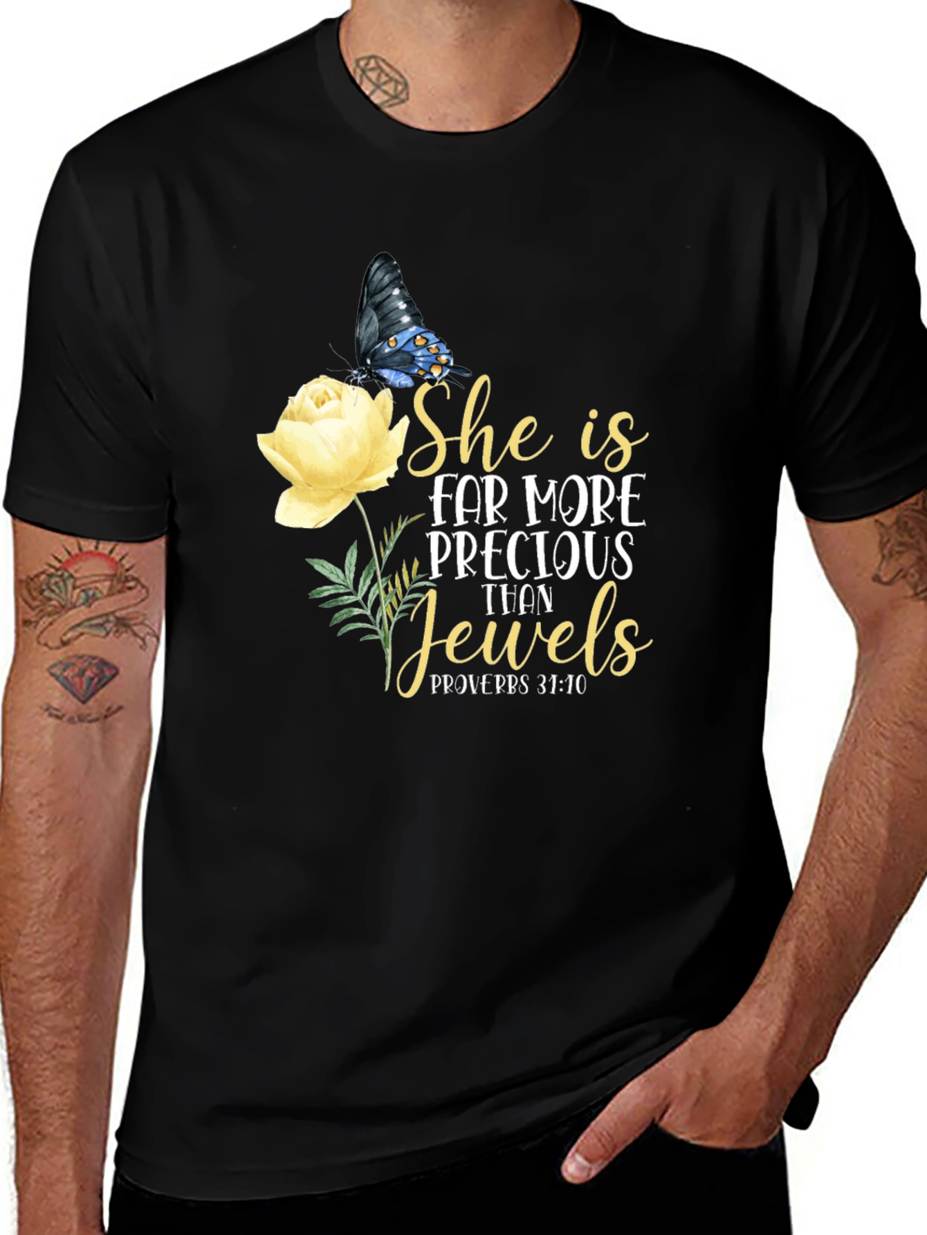 Variant 14 of Precious Jewels Black T-Shirt