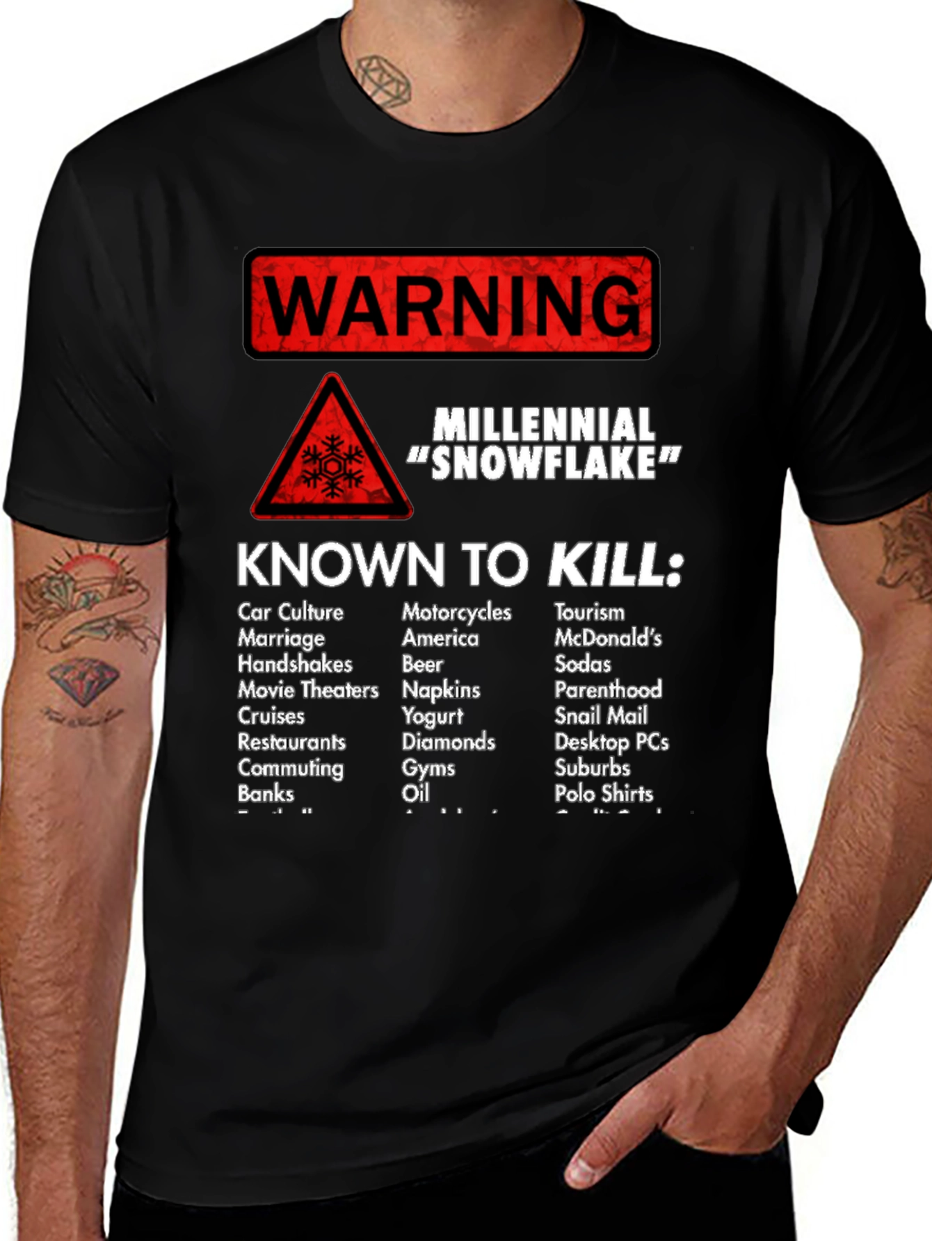Variant 30 of Millennial Snowflake Known to Kill T-Shirt