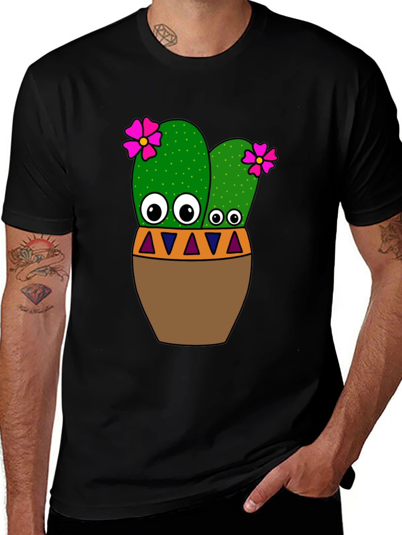 Variant 7 of Cactus Flower Tee - Fun Desert Plant Shirt