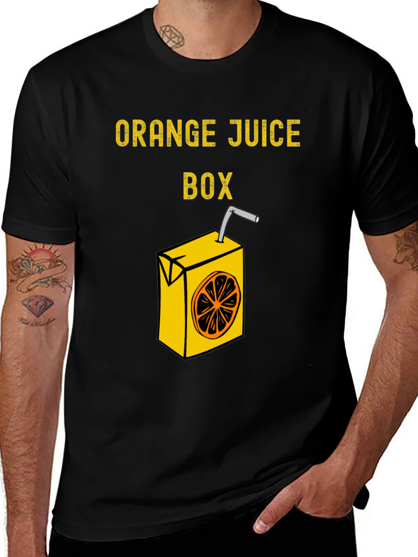 Variant 17 of Orange Juice Box T-Shirt Funny Graphic Tee