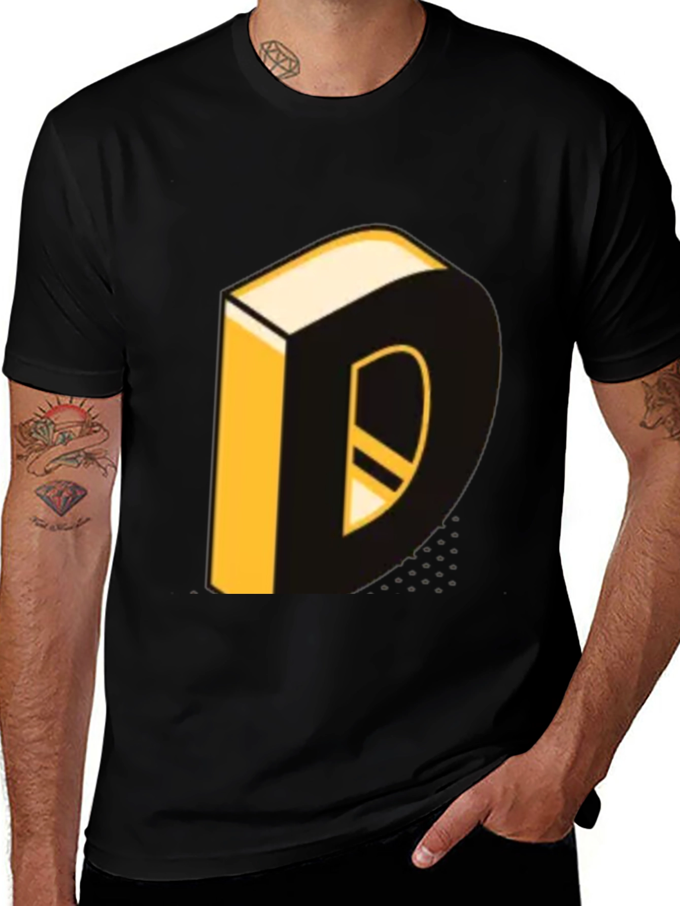 Variant 28 of Modern 3D Letter D Graphic Tee