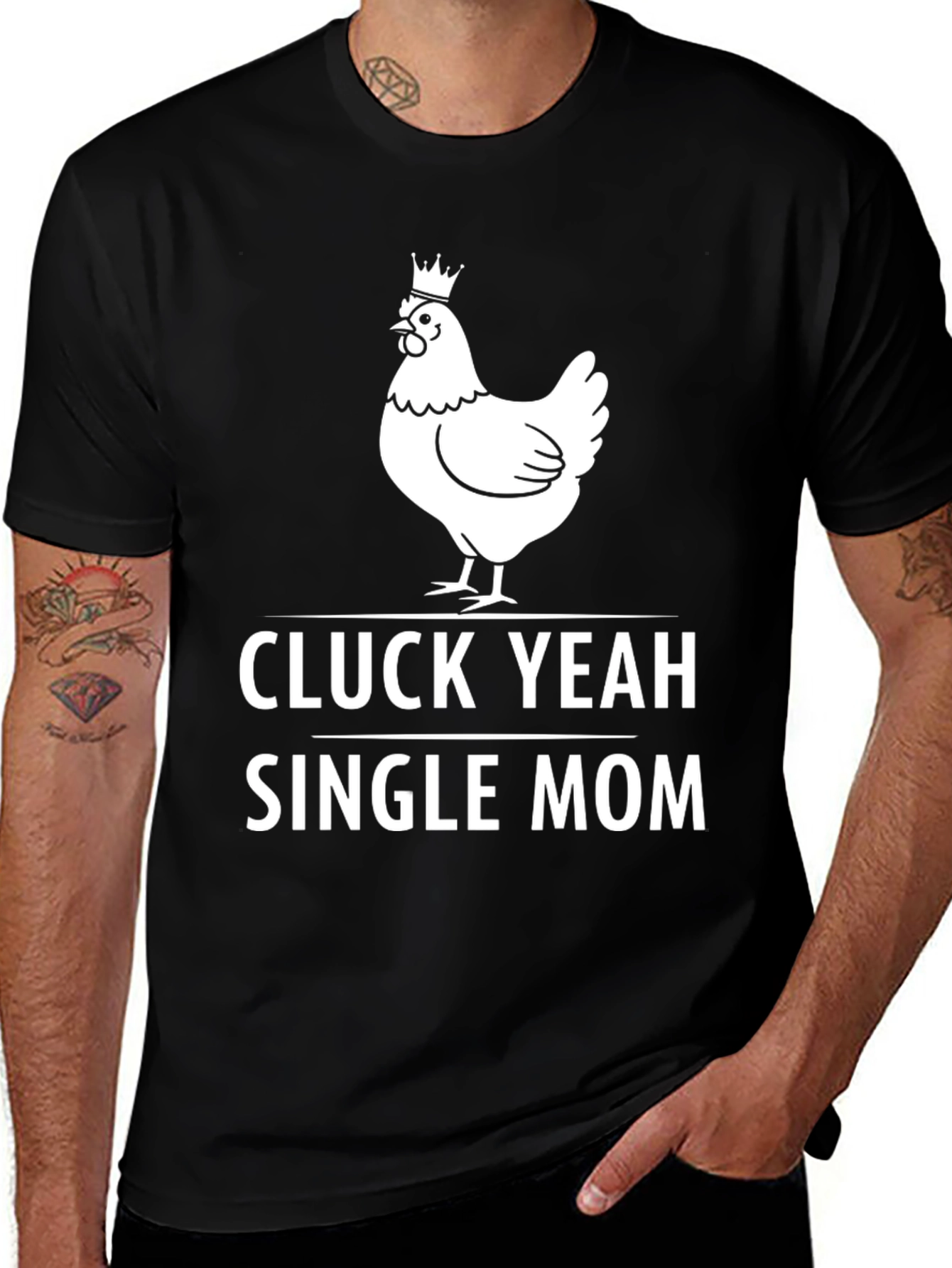 Variant 12 of Cluck Yeah Single Mom T-Shirt