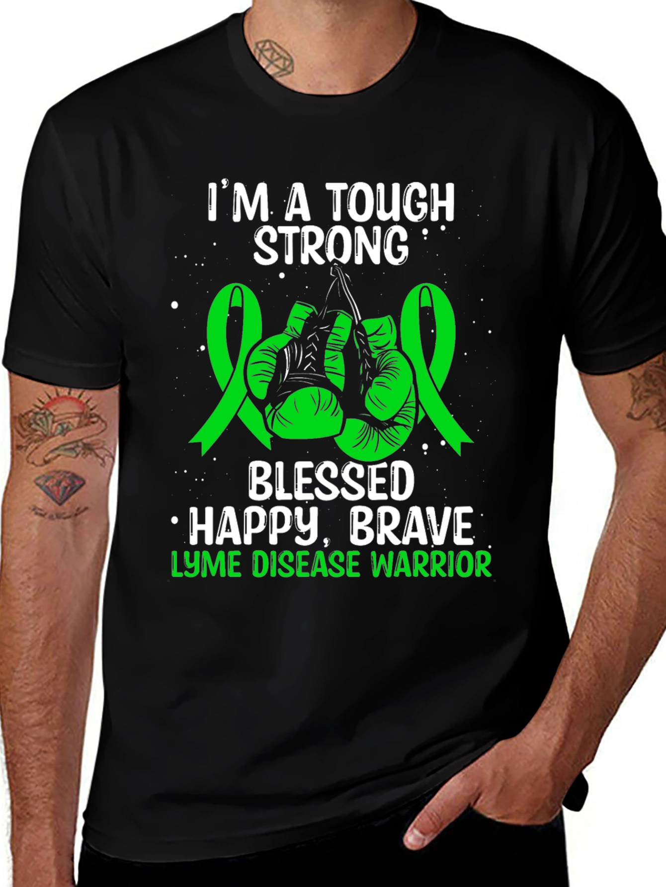 Lyme Disease Warrior T-Shirt - Tough & Strong Support