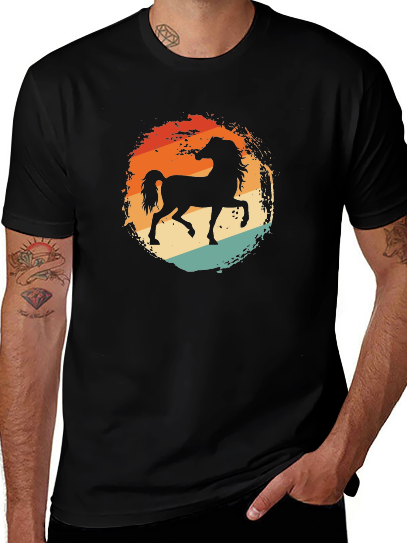 Variant 21 of Retro Horse Silhouette T-Shirt