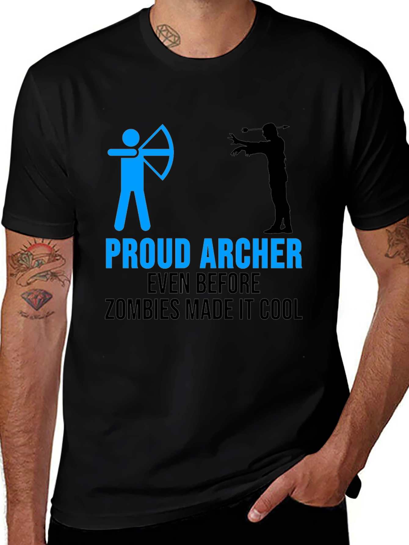 Variant 20 of Proud Archer Zombie Funny T-Shirt