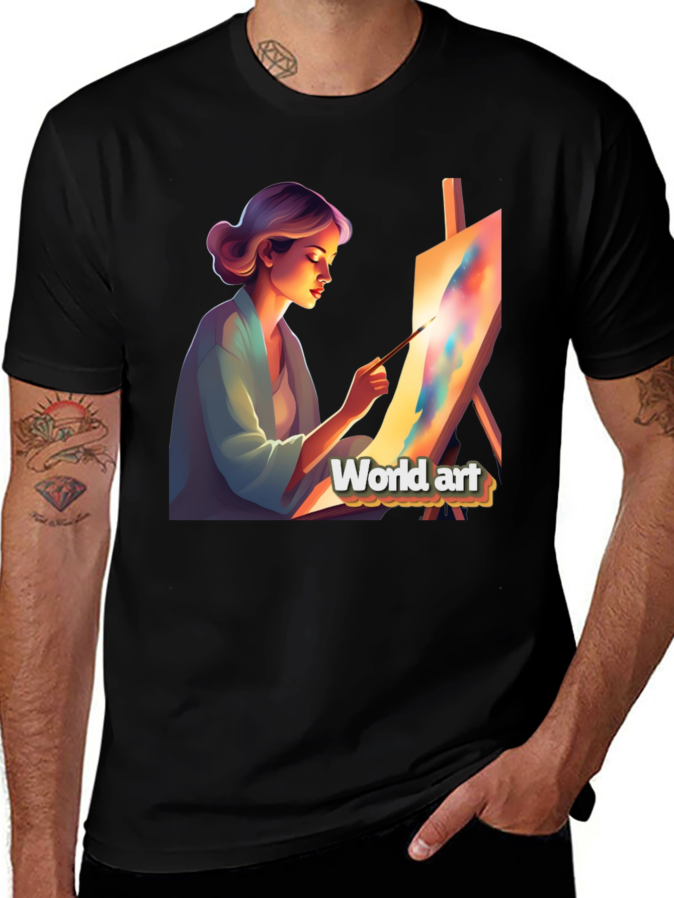 Variant 26 of World Art Black T-Shirt