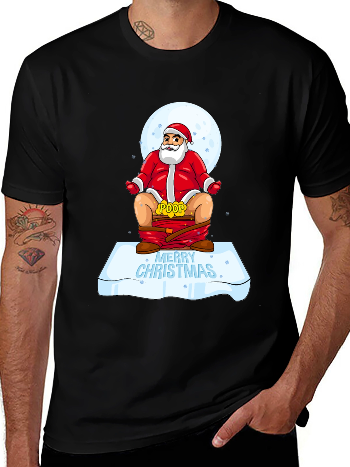 Funny Santa Poop Merry Christmas T-Shirt