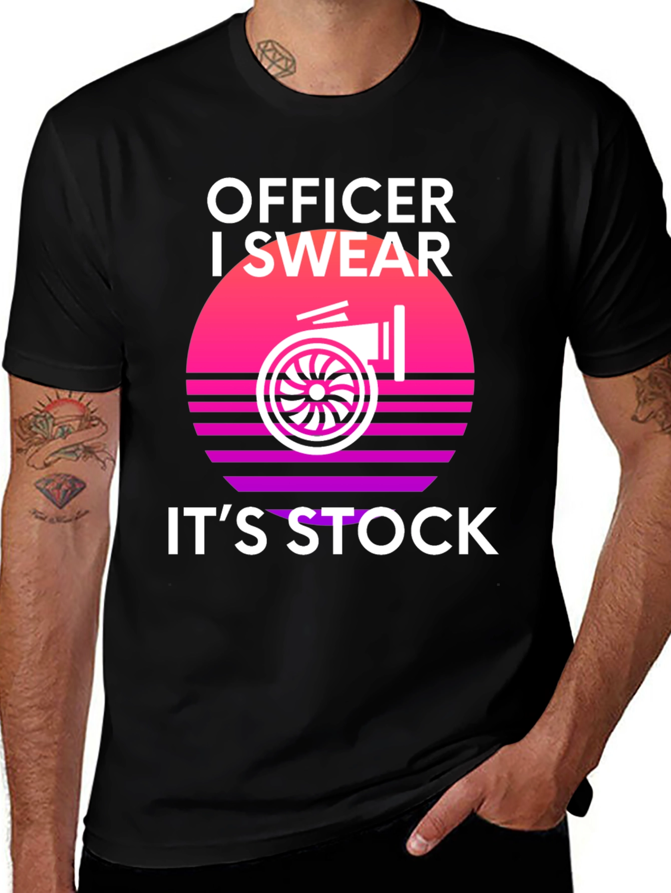 Variant 13 of Officer I Swear It's Stock Turbo T-Shirt