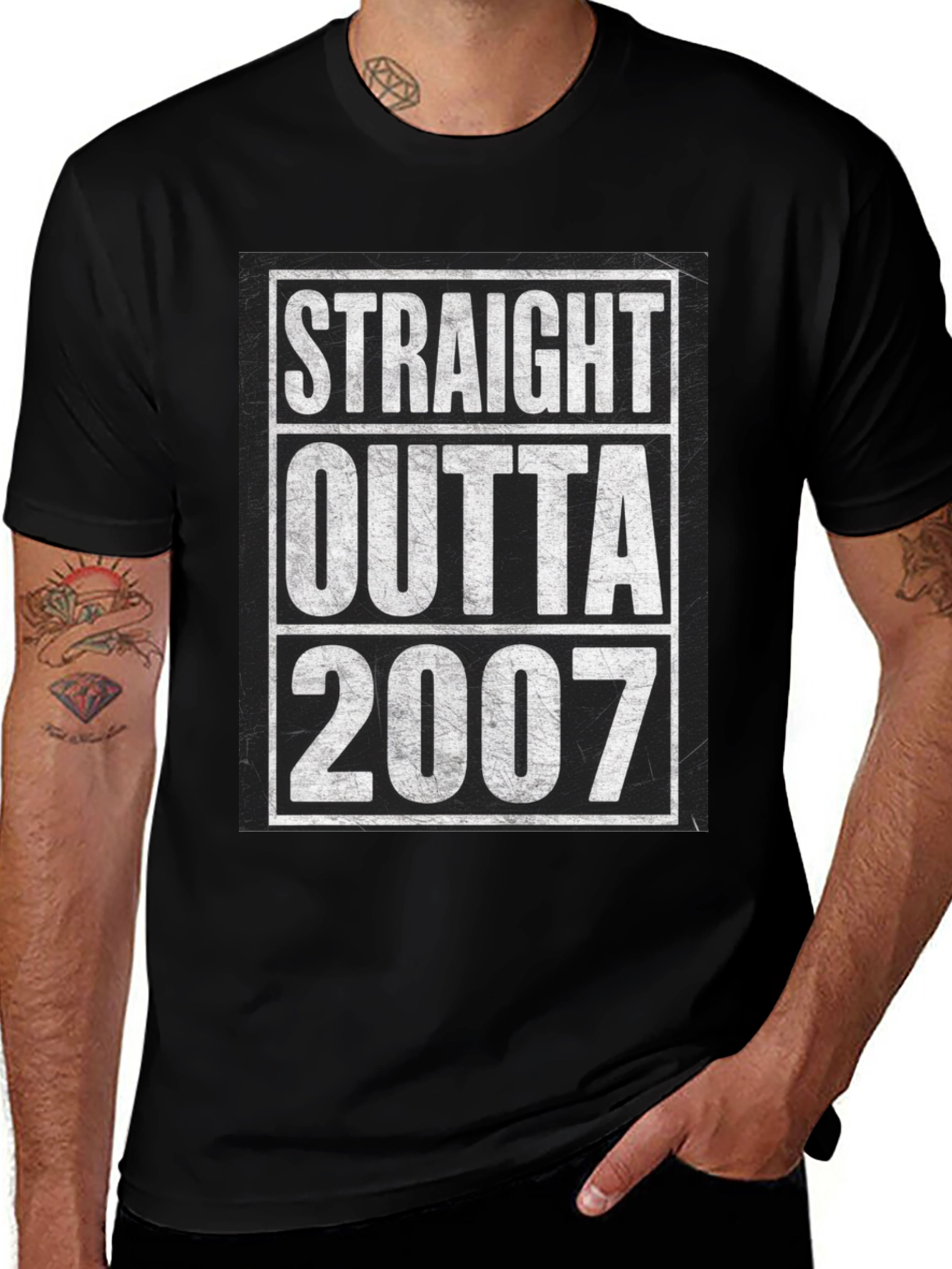 Variant 22 of Straight Outta 2007 Black Graphic T-Shirt