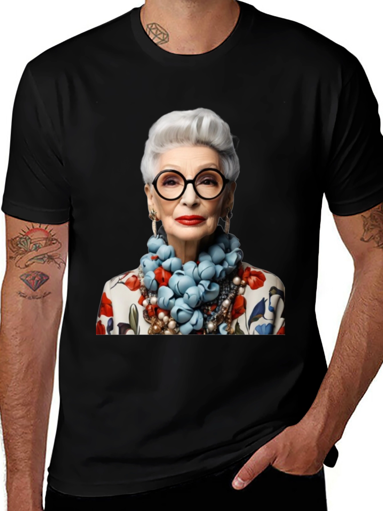 Variant 9 of Iris Apfel Graphic Tee - Stylish Statement Shirt