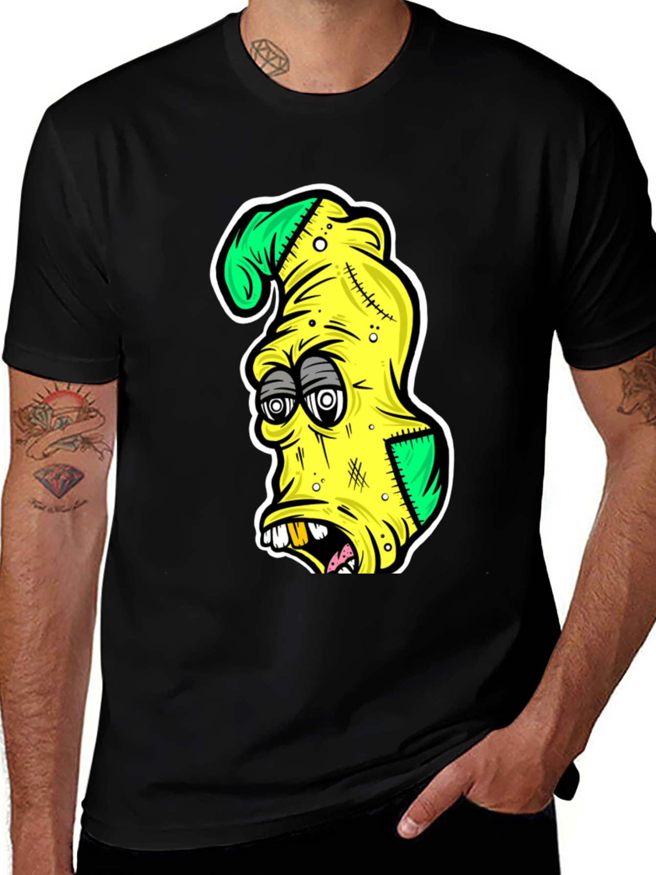 Variant 16 of Cartoon Zombie Head Graphic T-Shirt
